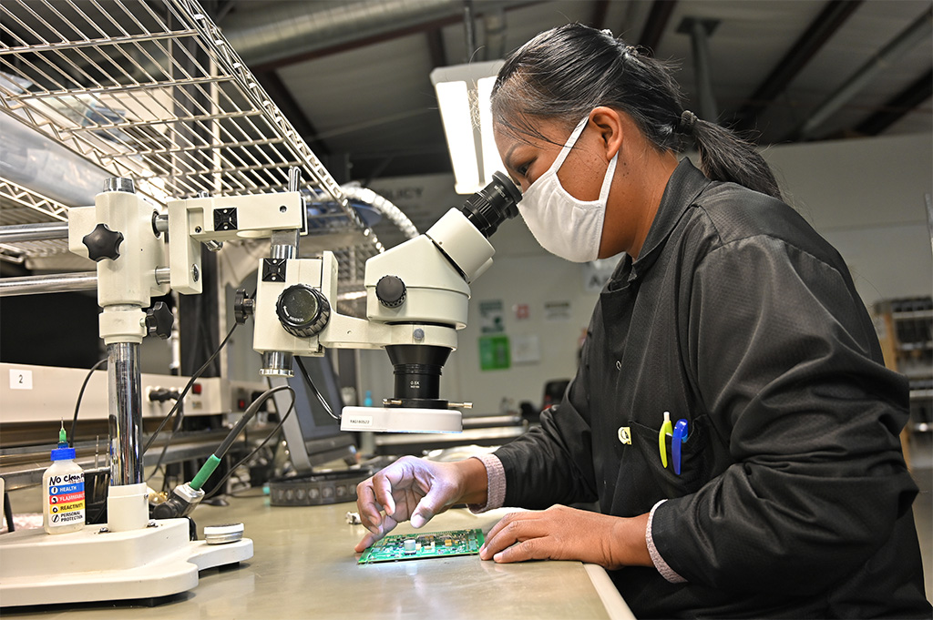 PCB microscope inspection